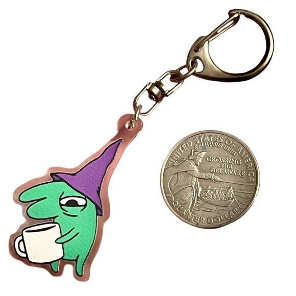 Smiling Friends Coffee Mug Glep Acrlyic Keychain - Picture 4 of 4